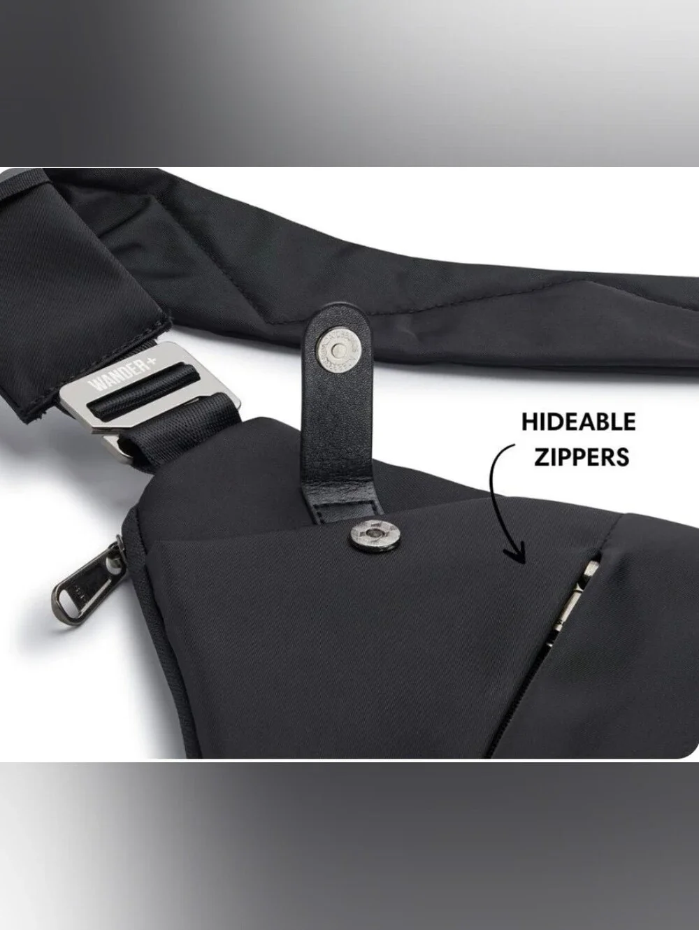 Wander Black Anti-Theft Sling Bag